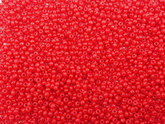 Perles de rocailles 2 mm - Rouge opaque - 20g