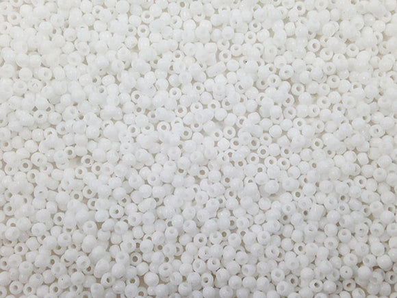 Perles de rocailles 2 mm - Blanc opaque - 20g