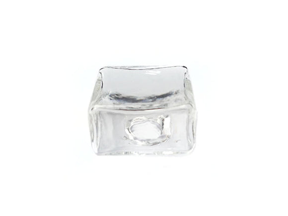 Cabochon en verre  transparent  à remplir - Carré - 18 mm - x 1