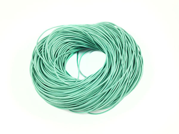 Cordon en cuir rond - Vert d'eau - 2 mm - X 2 mètres Ma Boutique de Perles