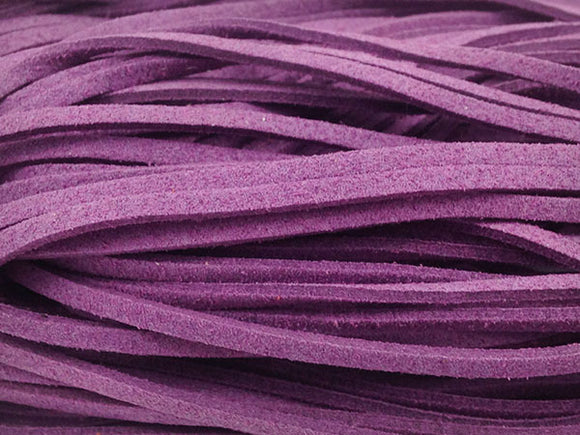 Lacet suédine violet 2,5 mm - x 1 mètre