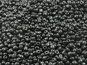 Perles de rocailles 4 mm - Noir opaque - 20g