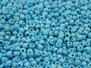 Perles de rocailles 4 mm - Bleu ciel opaque - 20g