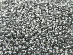 Perles de rocailles 4 mm - Anthracite transparent - 20g