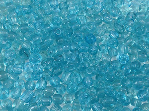 Perles de rocailles 4 mm - Turquoise transparent - 20g