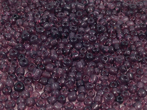 Perles de rocailles 4 mm - Prune transparent - 20g