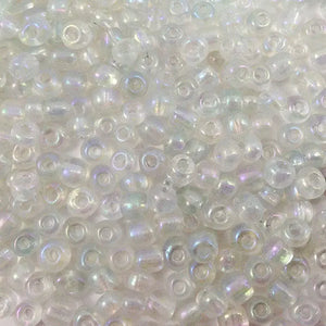 Perles de rocailles 4 mm - Blanc transparent - 20g