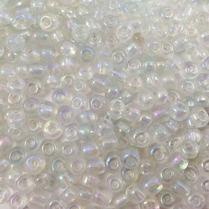 Perles de rocailles 4 mm - Blanc transparent - 20g