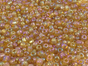 Perles de rocailles 4 mm - Multicolore transparent - 20g