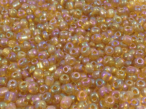 Perles de rocailles 4 mm - Multicolore transparent - 20g