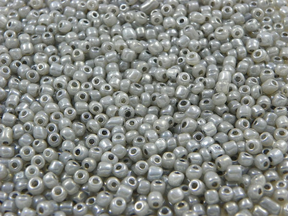 Perles de rocailles 4 mm - Gris nacré - 20g