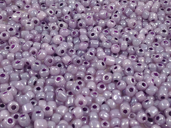 Perles de rocailles 4 mm - Violet nacré - 20g