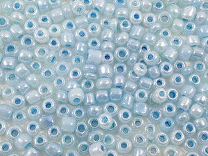 Perles de rocailles 4 mm - Bleu ciel nacré - 20g