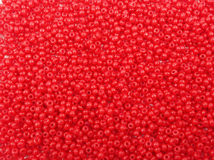 Perles de rocailles 2 mm - Rouge opaque - 20g