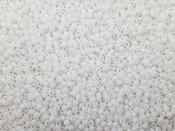 Perles de rocailles 2 mm - Blanc opaque - 20g
