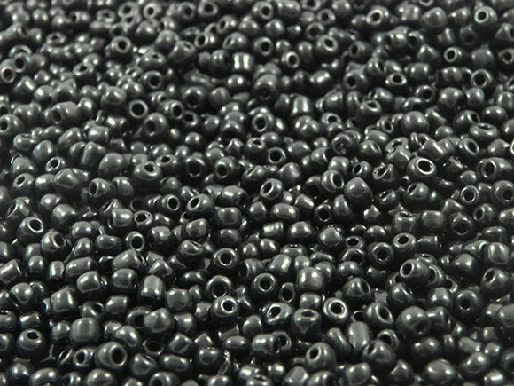 Perles de rocailles 2 mm - Noir opaque - 20g
