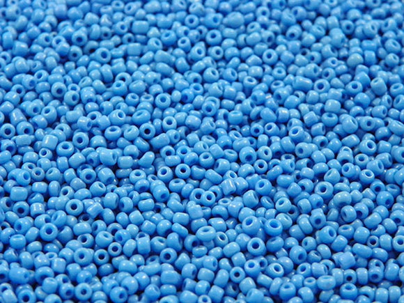 Perles de rocailles 2 mm - Bleu opaque - 20g