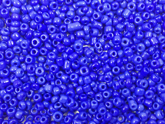 Perles de rocailles 2 mm - Bleu cobalt opaque - 20g