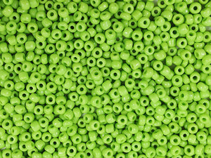 Perles de rocailles 2 mm - Vert pomme opaque - 20g