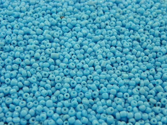 Perles de rocailles 2 mm - Bleu ciel opaque - 20g