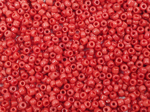 Perles de rocailles 2 mm - Rouge cramoisi opaque - 20g