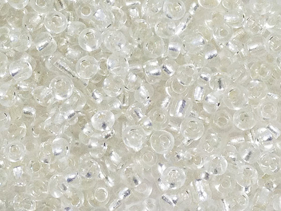 Perles de rocailles 12/0 - Argent transparent - 20g
