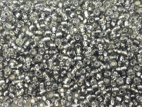 Perles de rocailles 12/0 - Gris transparent - 20g
