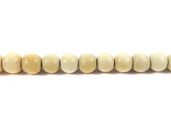 Perles en bois - Naturel mat - 6 mm - x 12