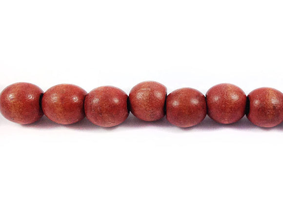 Perles en bois - Rouille brillant - 8 mm - x 10