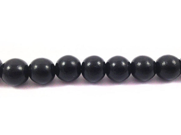 Perles en bois - Noir brillant - 10 mm - x 10