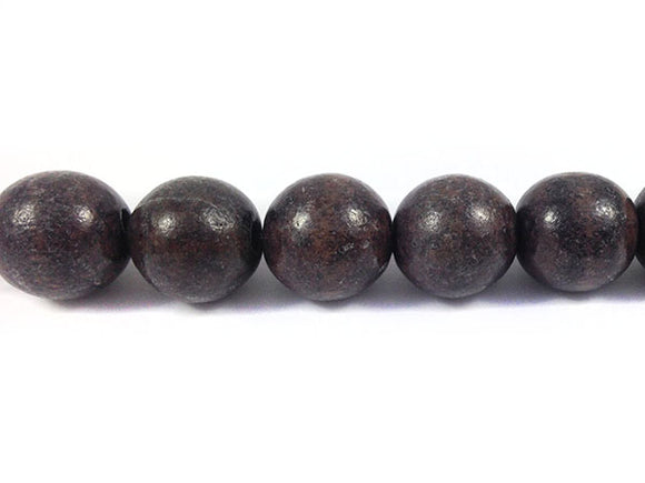 Perles en bois - Marron mat - 15 mm - x 4