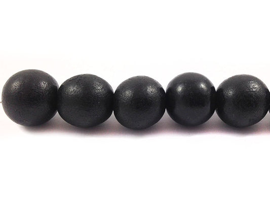 Perles en bois - Noir mat - 15 mm - x 4  Ma Boutique de Perles