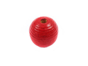 Perle en bois 20 mm - Rouge - x 1