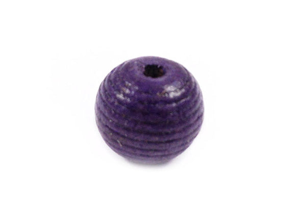 Perle en bois 20 mm - Violet - x 1