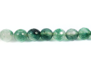 Jade vert - Perles à facettes - 8 mm - x 10