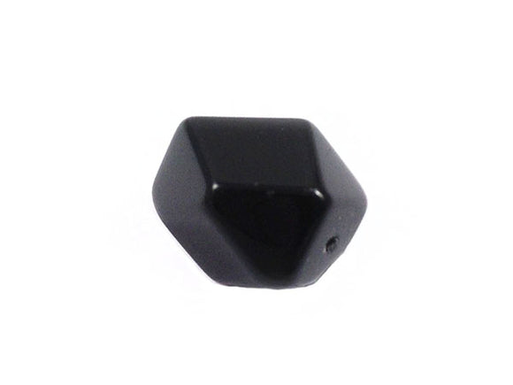 Obsidienne noire - Olive à facettes - 18 mm - x 1