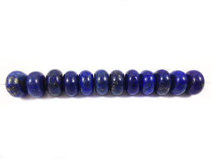 Lapis Lazuli - Perles rondes plates -  10,5 mm - x 4