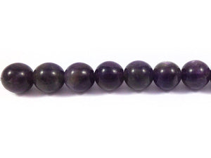 Améthyste naturelle - Perles rondes - 8 mm - x 10