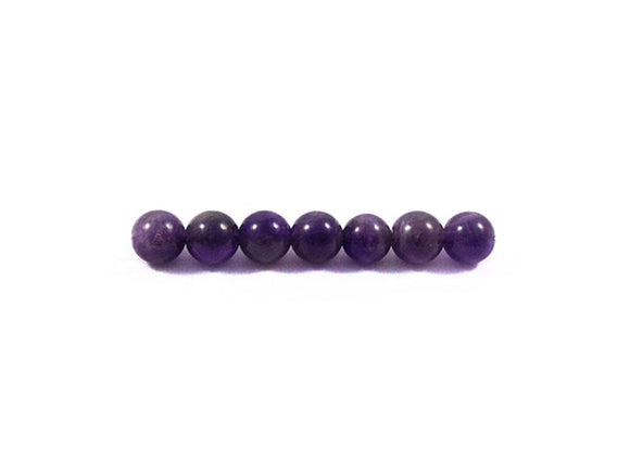 Améthyste naturelle - Perles rondes - 6 mm - x 10