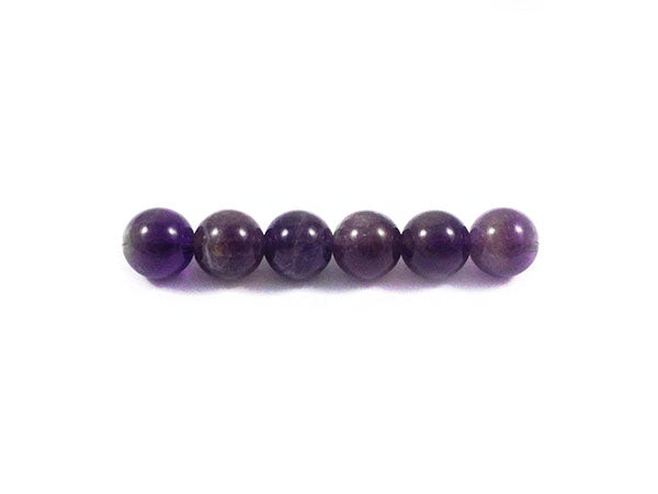 Améthyste naturelle - Perles rondes - 8 mm - Indigo - x 10  Ma Boutique de Perles