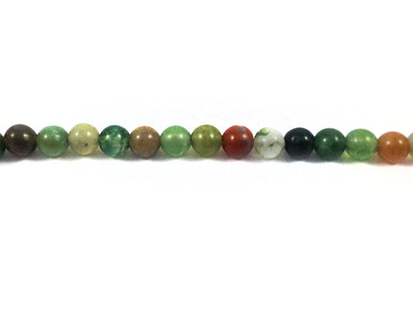 Agate indienne naturelle - Perles rondes - 4 mm - x 20  Ma Boutique de Perles