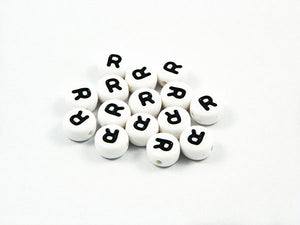 Perle lettre R - 7 mm - x 5