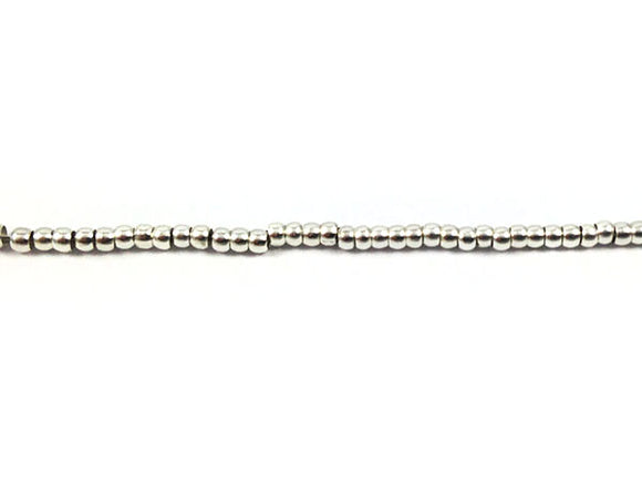 Perles à écraser - 2 mm - Laiton argenté - x 100