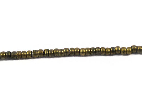Perles à écraser - 2 mm - Couleur bronze antique - x 100