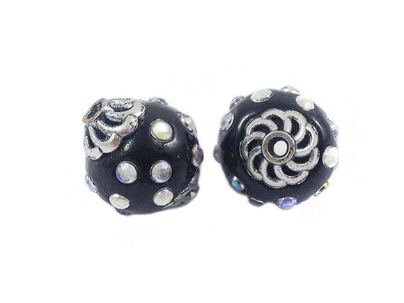 Perle d'Indonésie - Noir - 16 x 12 mm - x 1