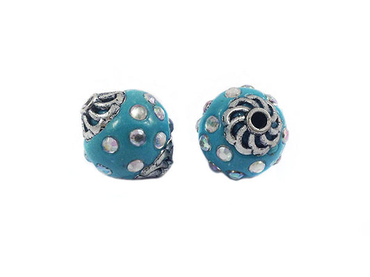 Perle d'Indonésie - Turquoise - 16 x 12 mm - x 1  Ma Boutique de Perles