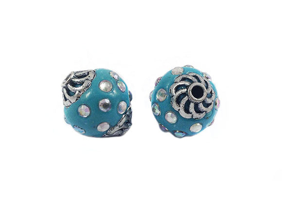 Perle d'Indonésie - Turquoise - 16 x 12 mm - x 1