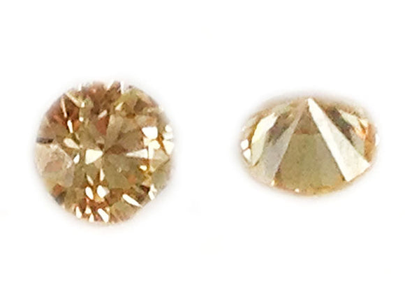 Cabochons zirconium grade A - Champagne - 3 mm - x 10