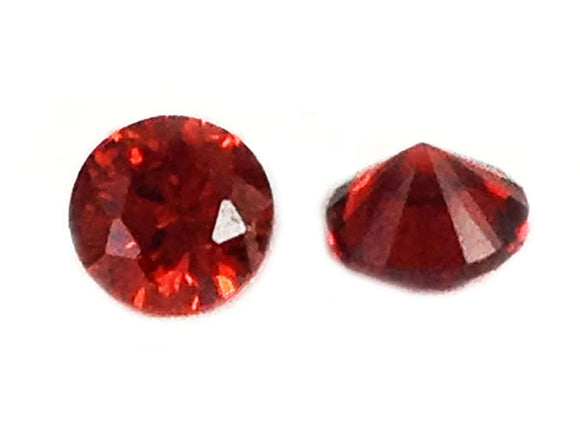 Cabochons zirconium grade A - Rouges - 3 mm - x 10