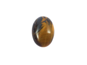 Oeil de tigre naturel - Cabochon ovale - 18 x 13 mm - x 1